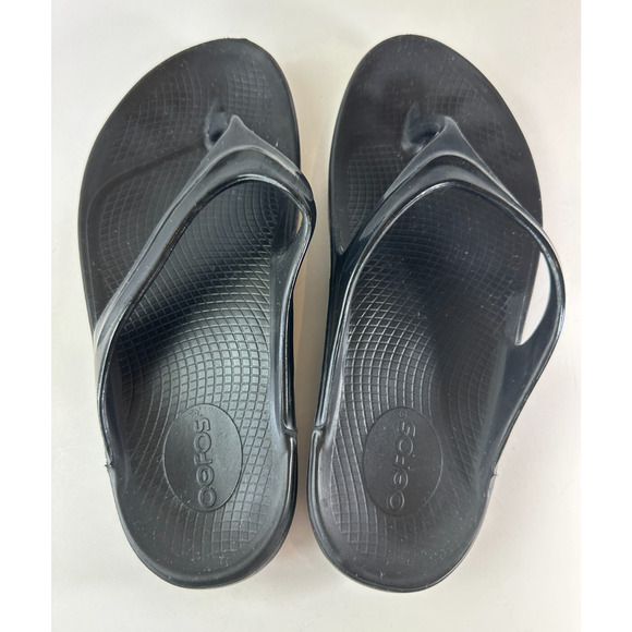 OOFOS OOlala Lightweight Comfort Thongs Flip Flop Sandals Black Women's Size 10 - Picture 13 of 15